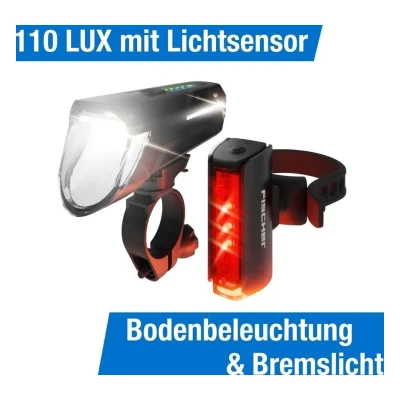 Fischer-Bike LED-Akku Beleuchtungs-Set